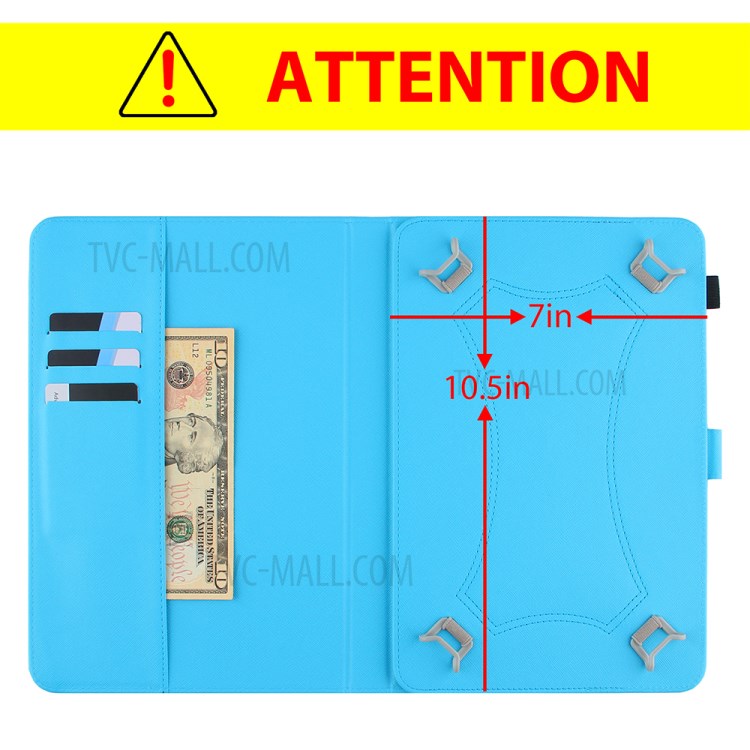 For 10-inch Tablets Universal Patterned Leather Case Wallet Stand Protection Cover, Size: 274x188x23mm - Moon Wolf-6