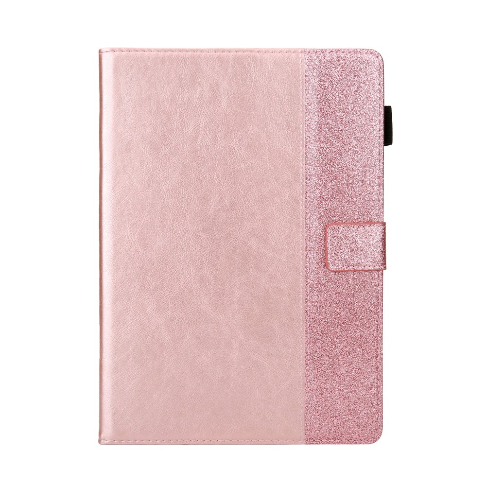 Glitter Bling PU Leather Tablet Case Shell Cover with Stand Card Slot for 10 inch Tablet - Rose Gold-2