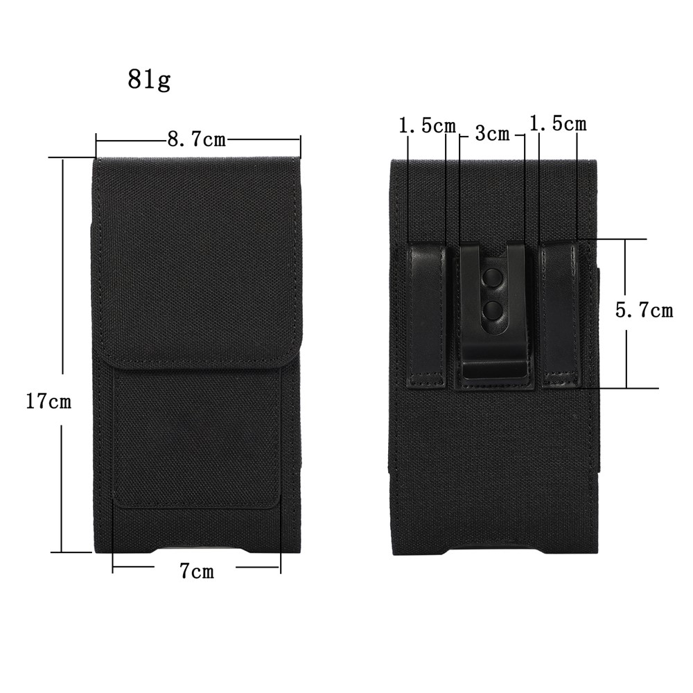 AH-6 PU Leather Mobile Phone Storage Bag Case Pouches Bags, Inner Size 17x8.7cm-8