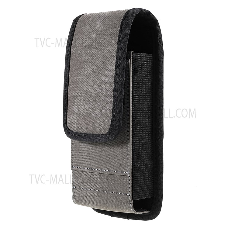 168x68x28mm PU Leather Waist Belt Phone Bag Case Card Slot Back Clip Phone Pouch with Carabiner for Samsung Galaxy Z Fold3 5G-2