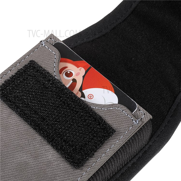 168x68x28mm PU Leather Waist Belt Phone Bag Case Card Slot Back Clip Phone Pouch with Carabiner for Samsung Galaxy Z Fold3 5G-5