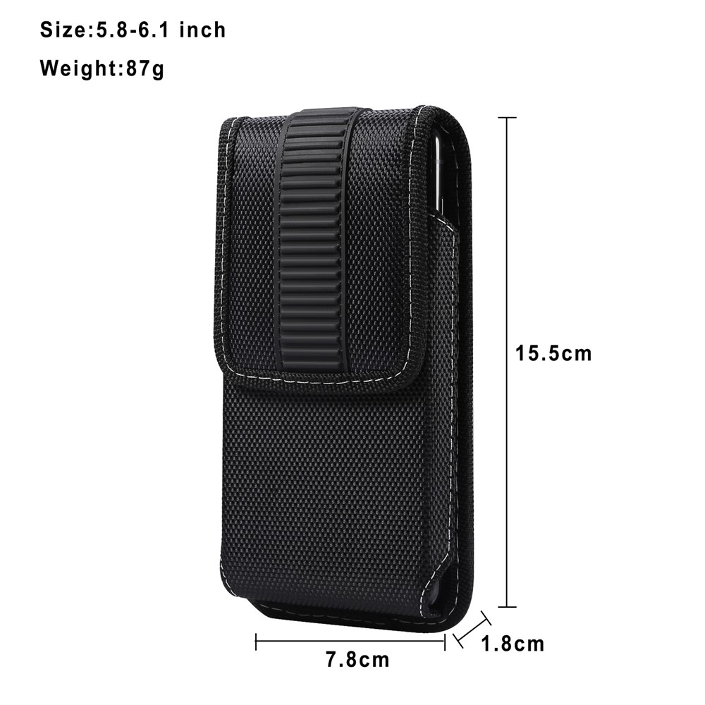 5.8-6.1inch Smart Phone Belt Loop Waist Bag for iPhone 13/13 Pro/12/12 Pro-7