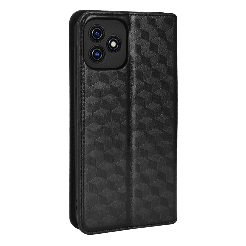 Smartphone Protective Cover Imprinted Pattern Cell Phone Case PU Leather + TPU Phone Case with Stand Wallet for Blackview Oscal C20 / C20 Pro - Black-6