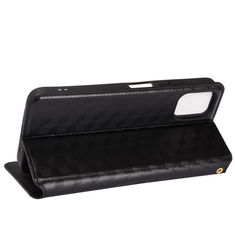 For Umidigi Power 5S Cell Phone Case Supporting Stand Imprinted Pattern PU Leather + TPU Phone Case Phone Covering - Black-4