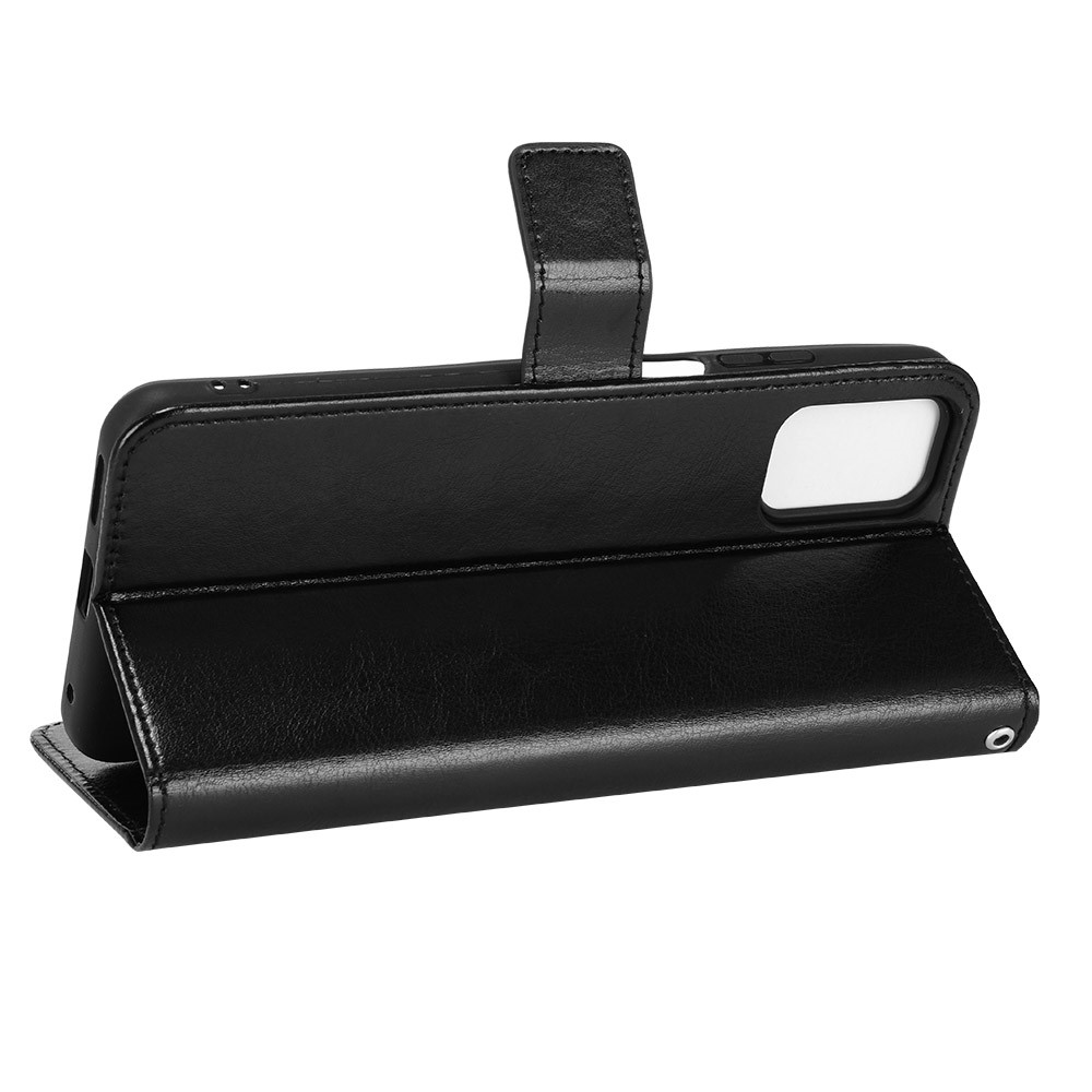 For Ulefone Note 12P Wallet Stand PU Leather Phone Case Crazy Horse Texture Full Protection Phone Cover - Black-5