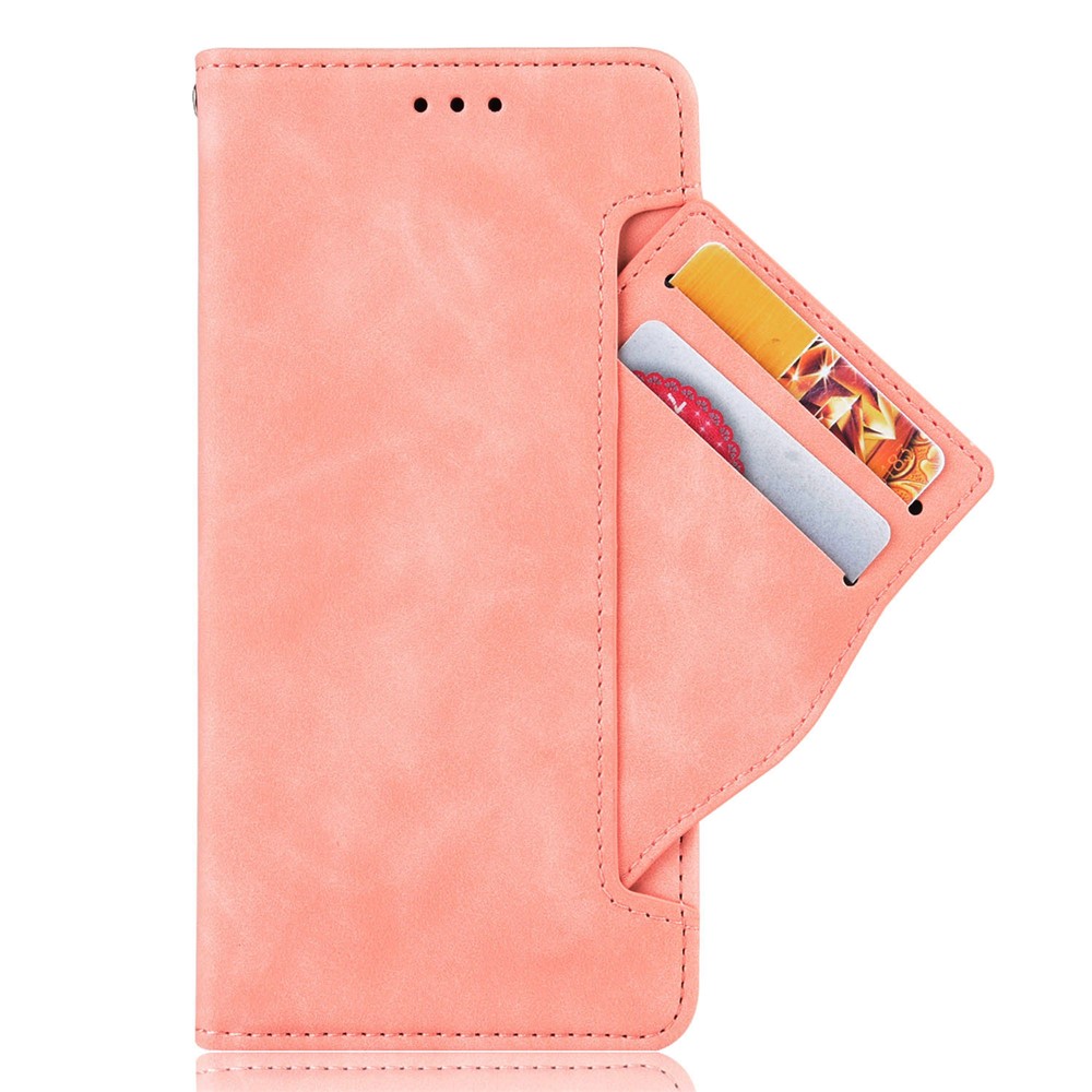 For TCL L10 Pro Multiple Card Slots PU Leather Stand Phone Case Wallet Protective Cover - Pink-2