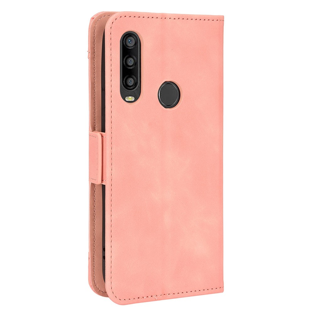 For TCL L10 Pro Multiple Card Slots PU Leather Stand Phone Case Wallet Protective Cover - Pink-3