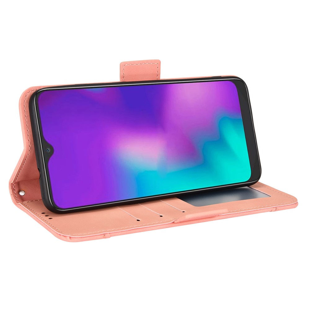 For TCL L10 Pro Multiple Card Slots PU Leather Stand Phone Case Wallet Protective Cover - Pink-5