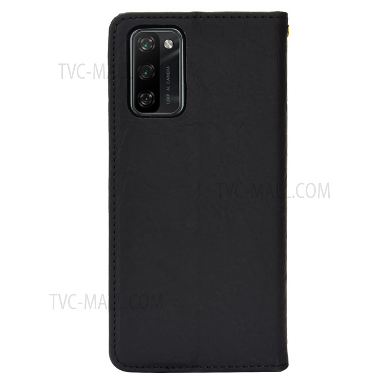 For Blackview A100 Business Splicing Style Wallet Phone Case Magnetic Auto-absorbed Stand Folio PU Leather Soft TPU Bumper Protective Skin Cover - Black-3