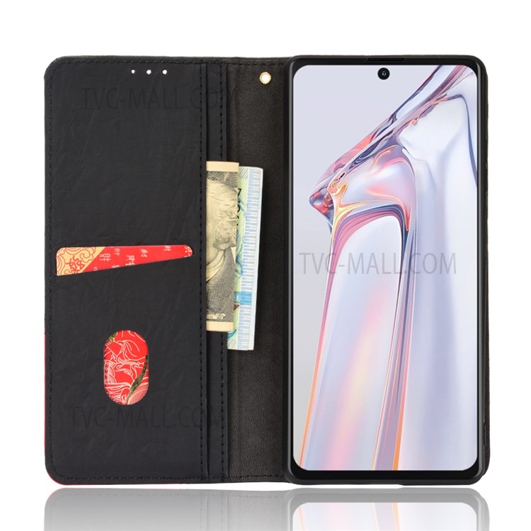 For Blackview A100 Business Splicing Style Wallet Phone Case Magnetic Auto-absorbed Stand Folio PU Leather Soft TPU Bumper Protective Skin Cover - Black-4