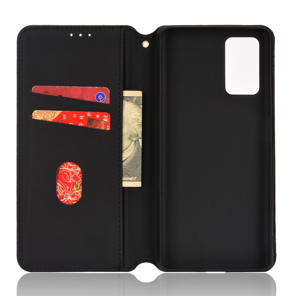 For Blackview A100 Rhombus Imprinted PU Leather Case Magnetic Auto-absorbedWallet Stand Function Inner Soft TPU Shell - Black-6