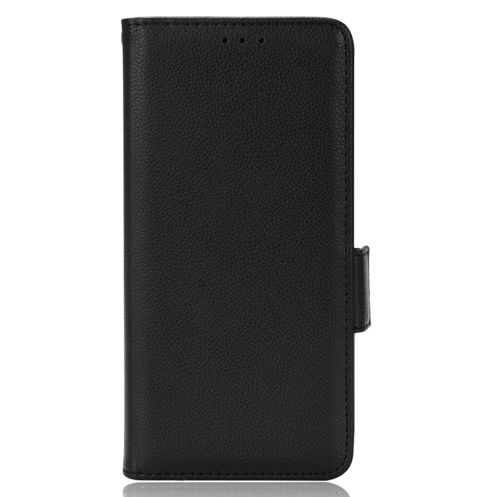 For Blackview A100 Litchi Texture Wallet Case Magnetic PU Leather Stand Function Magnetic Flip Cover - Black-2