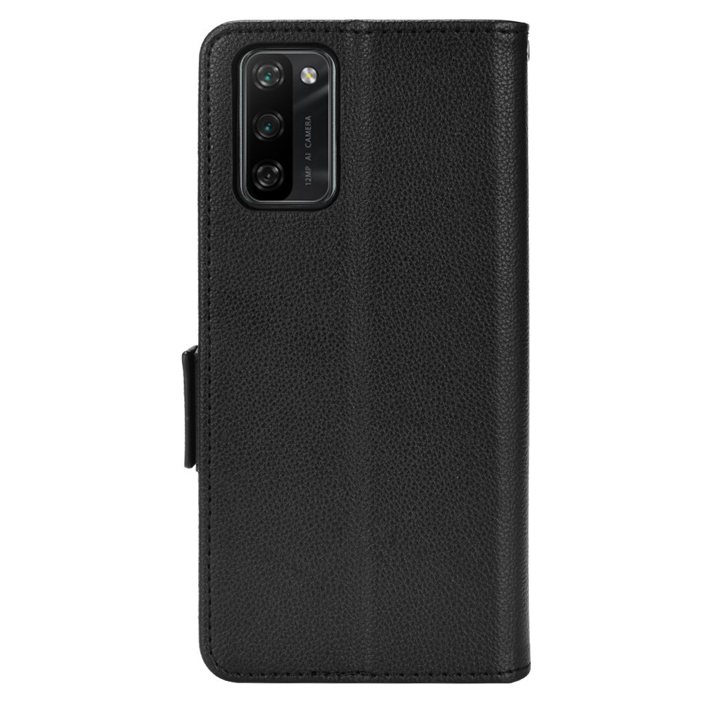 For Blackview A100 Litchi Texture Wallet Case Magnetic PU Leather Stand Function Magnetic Flip Cover - Black-3