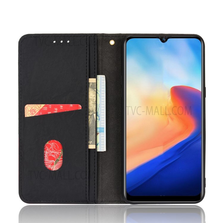 For Blackview A80 / A80S Auto Closing Magnetic Leather Flip Case Folding Stand Splicing Design Folio Wallet Phone Cover - Black-4