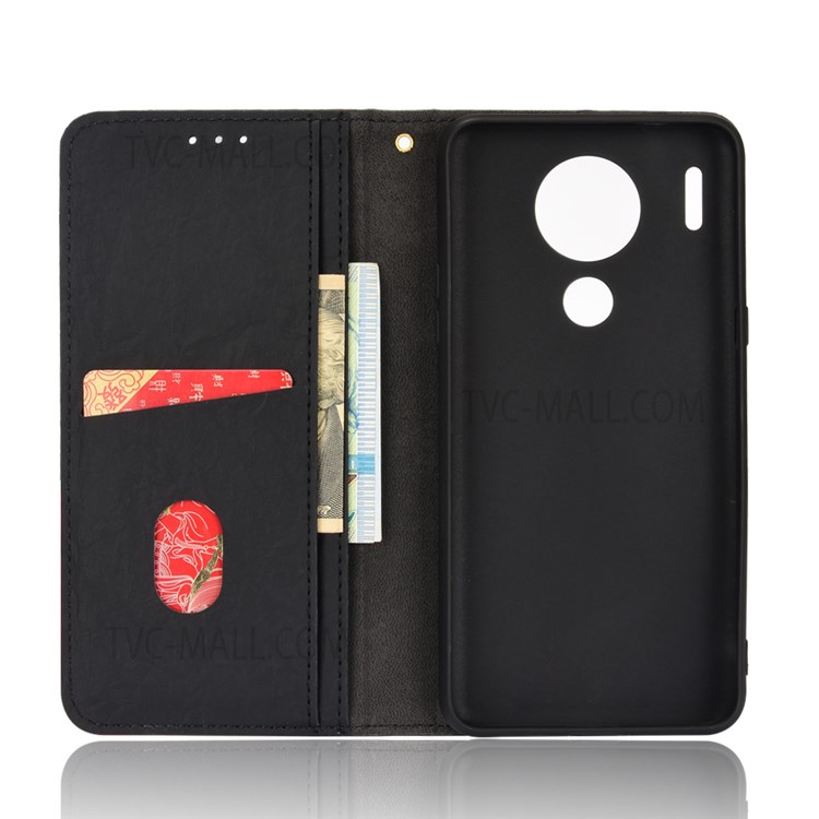 For Blackview A80 / A80S Auto Closing Magnetic Leather Flip Case Folding Stand Splicing Design Folio Wallet Phone Cover - Black-6