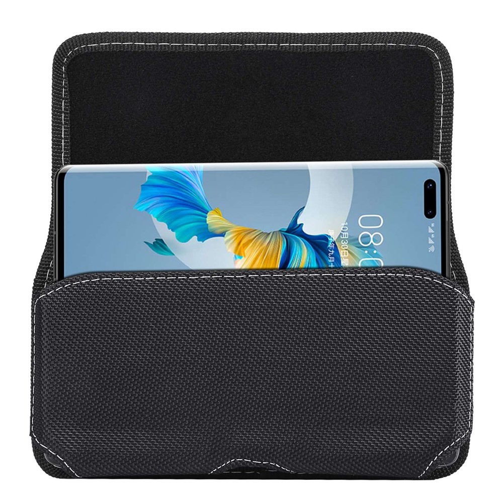 6.5 inch Phones Case Universal Oxford Cloth Waist Holster Belt Clip Bag Horizontal Pouch-4