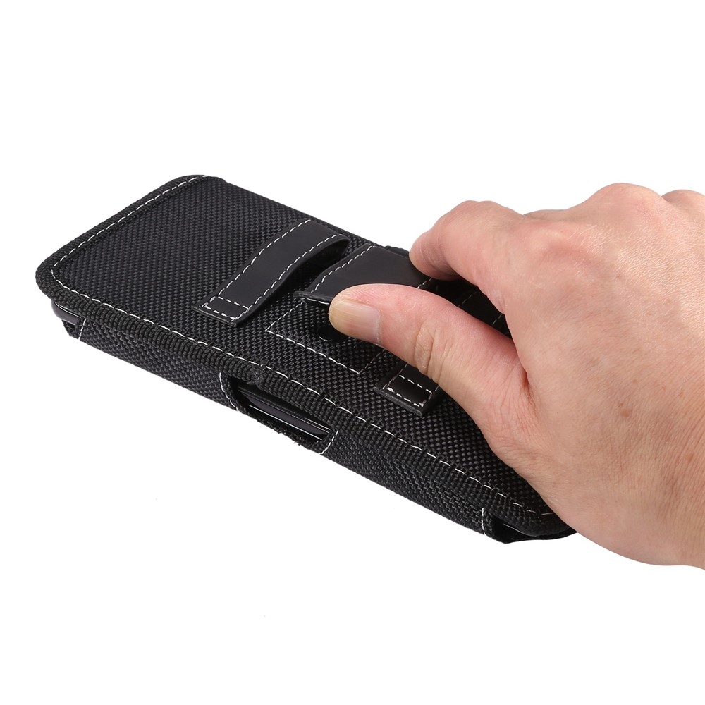 6.5 inch Phones Case Universal Oxford Cloth Waist Holster Belt Clip Bag Horizontal Pouch-6