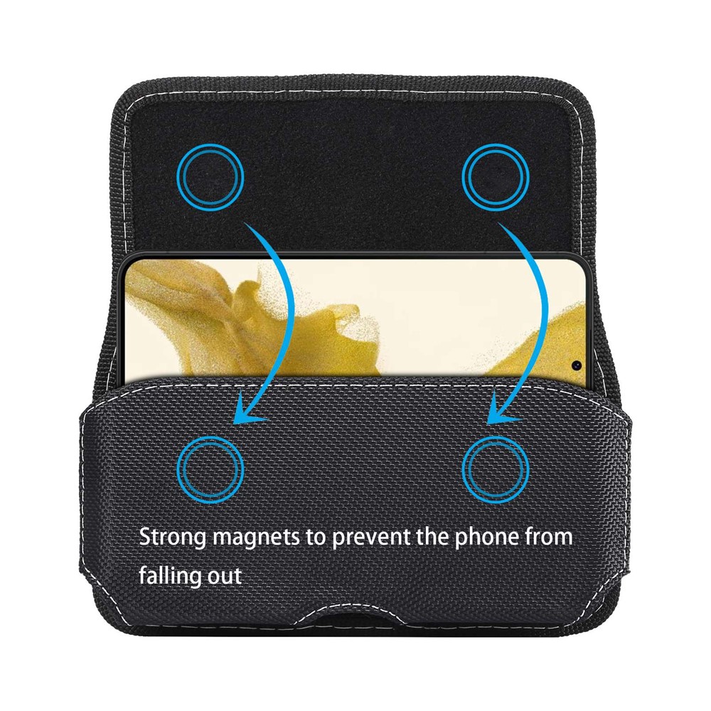 6.5 inch Phones Case Universal Oxford Cloth Waist Holster Belt Clip Bag Horizontal Pouch-7