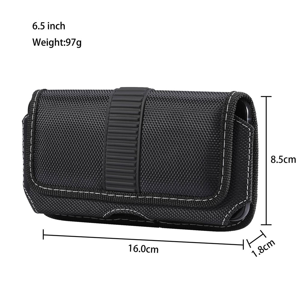 6.5 inch Phones Case Universal Oxford Cloth Waist Holster Belt Clip Bag Horizontal Pouch-9