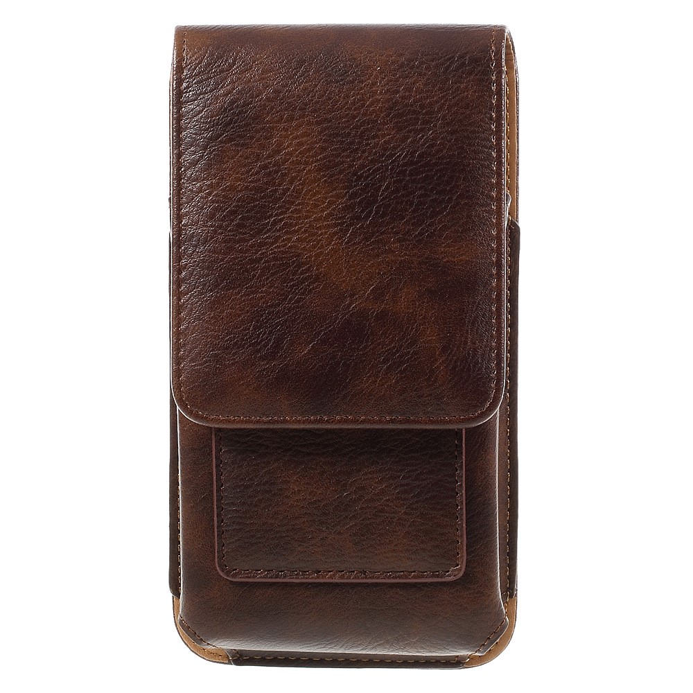 Housse universelle pour étui en cuir pour Huawei Mate 8/produit délicieux A9 et A8 - marron-3