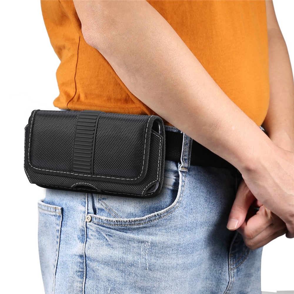 5.8 - 6.1 inch Phones Oxford Cloth Holster Case Horizontal Style Waist Belt Clip Phone Bag Pouch-7