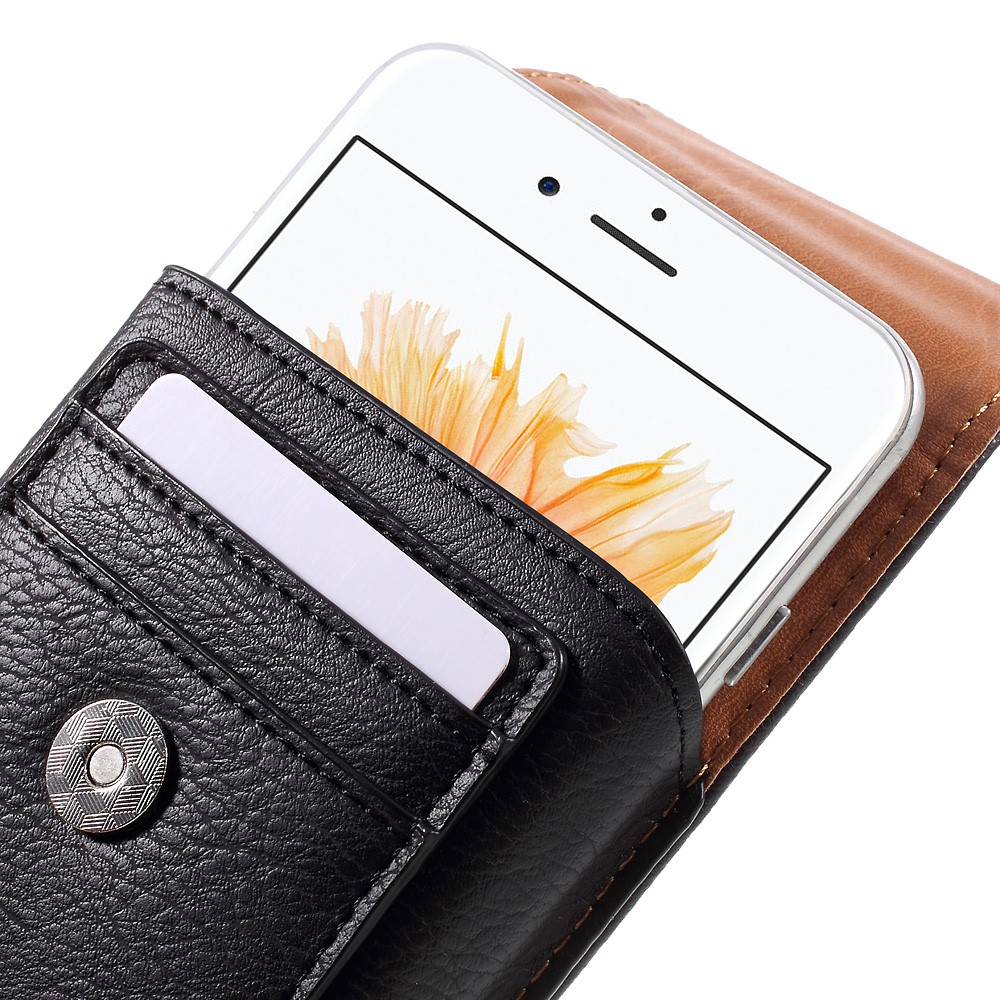 Gürtelclip Ledertasche für iPhone 6s Plus / 6 Plus, Größe: 16 x 8,4 x 1,8cm - Schwarz-5