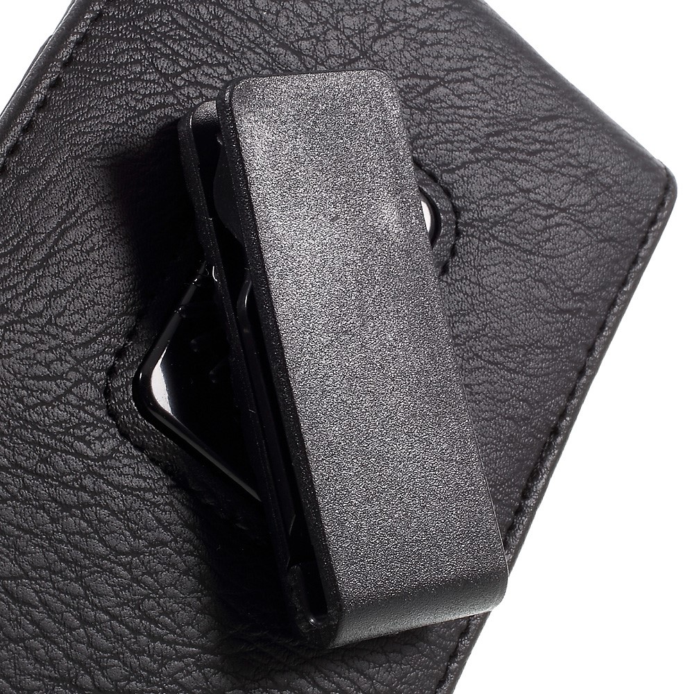 clip cuir pouch pouch avec fente de carte pour iphone 6 / 6s / 7/8 / se (2020) / se (2022) 4,7 pouces taille: 14 x 7 x 1,5 cm - le noir