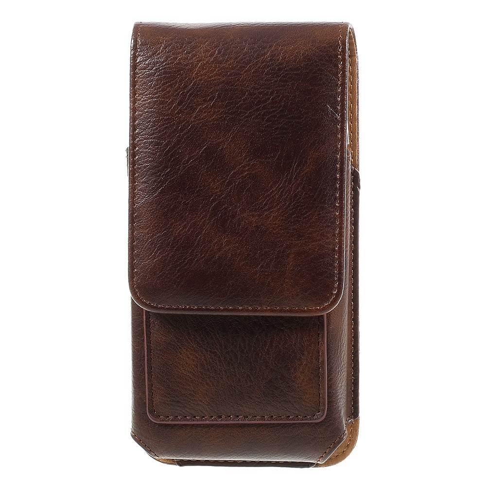 Gürtelclip Ledertasche für Samsung Galaxy S7, Format: 15 x 8 x 1.8cm - Braun-3
