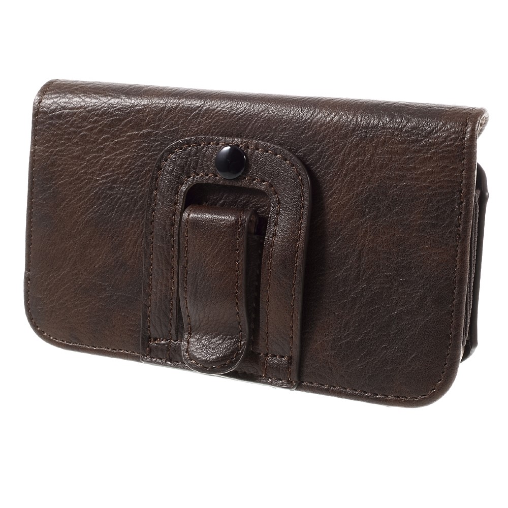 Tampa de estofamento de couro universal para iPhone 6s Plus / 6 Plus, Tamanho: 165 x 80 x 11mm - café-2