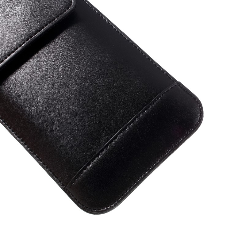 Universal Leather Pouch with Carabiner for iPhone 7 Plus/ 6s Plus, Size: 170 x 95mm - Black-3