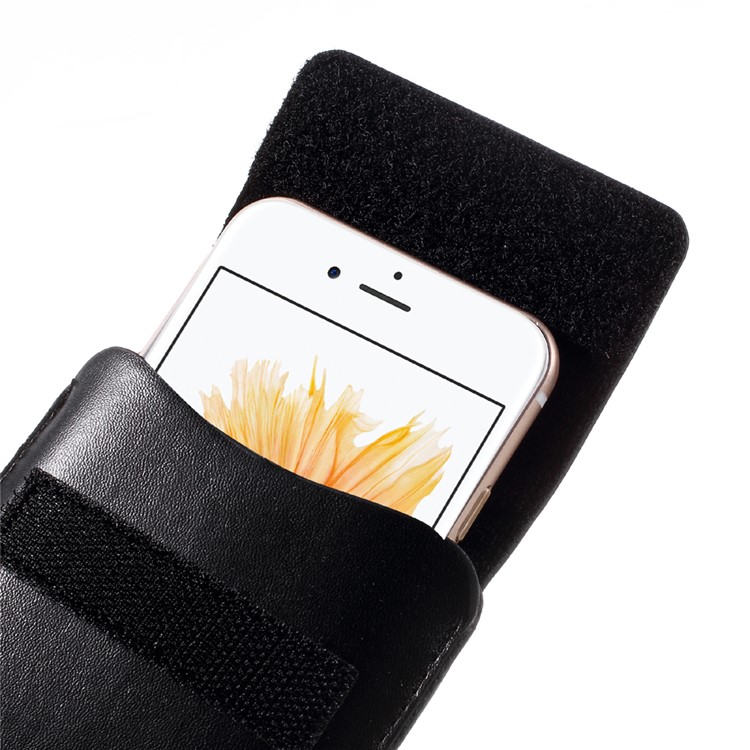 Universal Leather Pouch with Carabiner for iPhone 7 Plus/ 6s Plus, Size: 170 x 95mm - Black-5