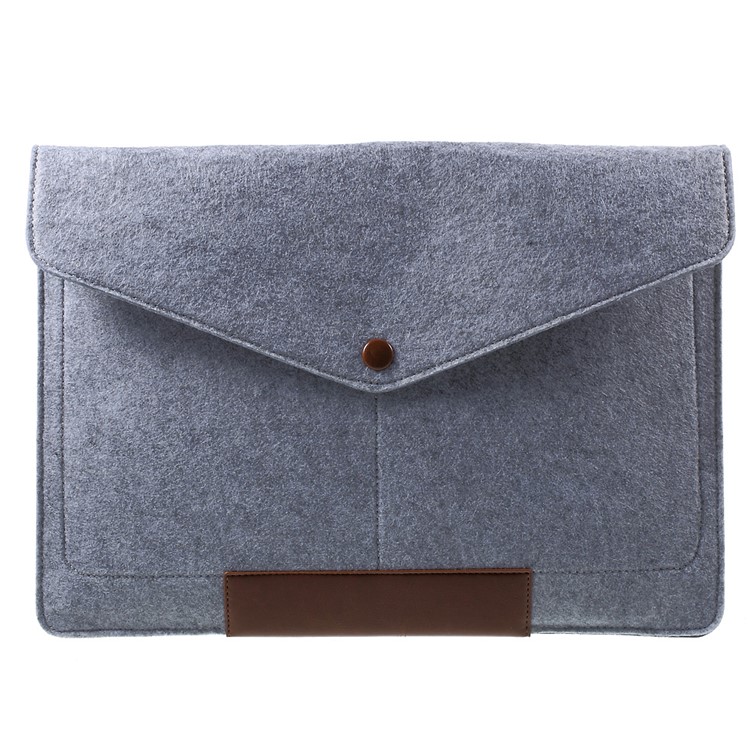 Ledertasche Für 13,3 Zoll MacBook Air / Pro, Größe: 35 X 23,5 Cm - Grau-2