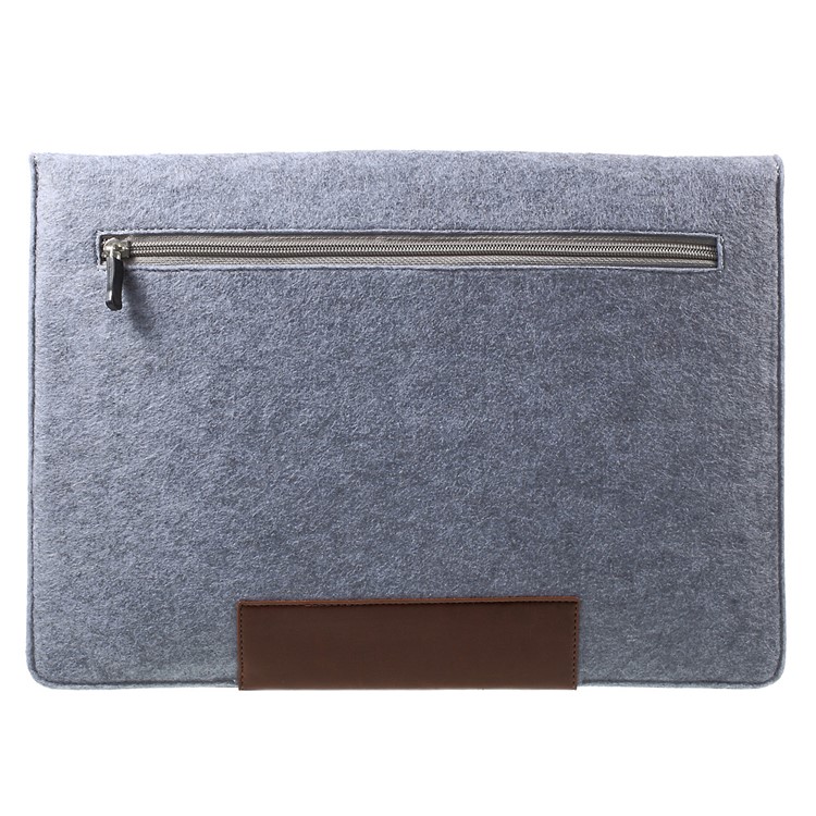 Ledertasche Für 13,3 Zoll MacBook Air / Pro, Größe: 35 X 23,5 Cm - Grau-3