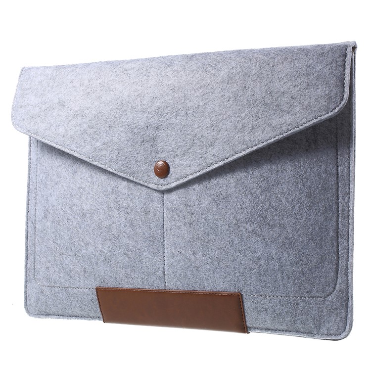 Ledertasche Für 13,3 Zoll MacBook Air / Pro, Größe: 35 X 23,5 Cm - Grau-4