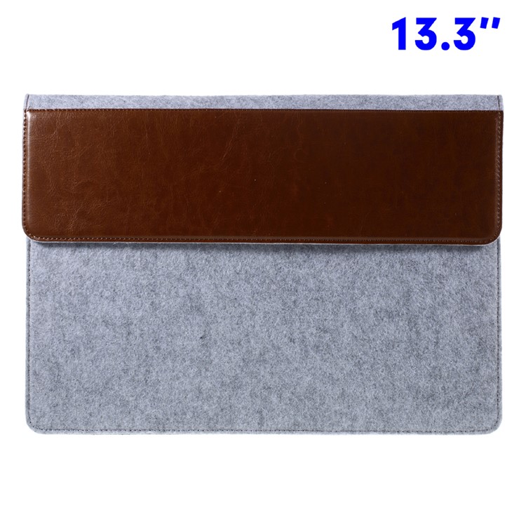 Slim Pouch Cover Tasche Für 13,3-Zoll Macbook Pro / Air, Größe: 355 X 255mm - Braun-1