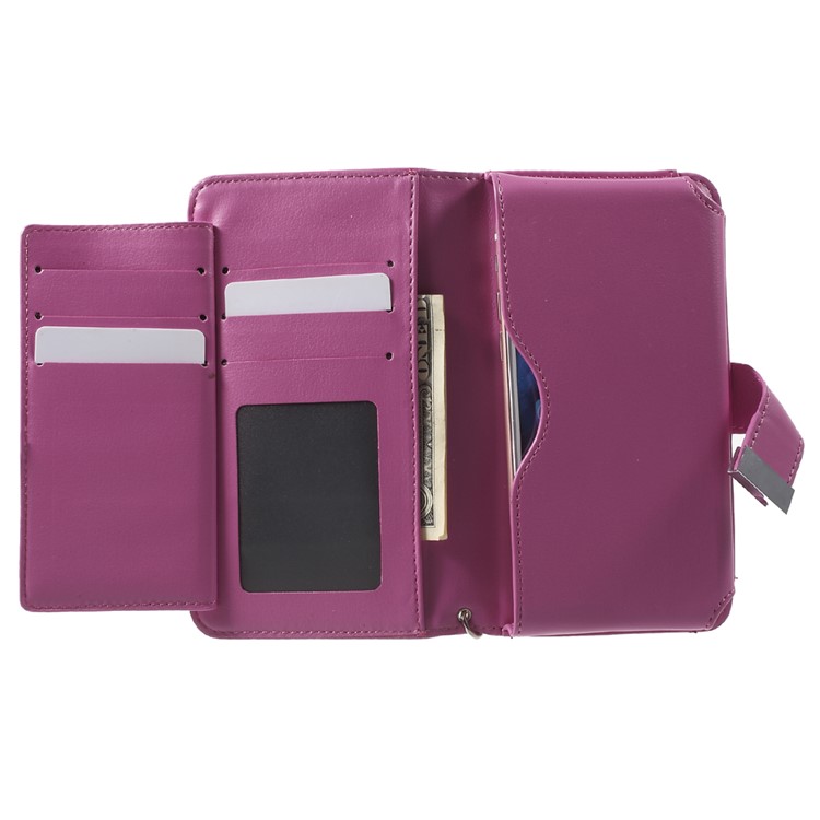 Portemonnaie Aus Leder Für Samsung S7 Rand, Größe: 155 X 77 X 12mm - Rose-4