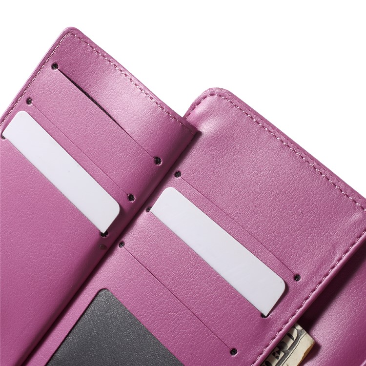 Portemonnaie Aus Leder Für Samsung S7 Rand, Größe: 155 X 77 X 12mm - Rose-5