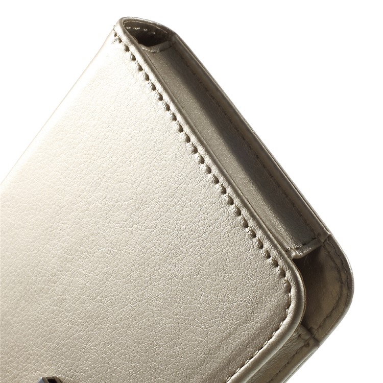 Caixa de telefone Wallet Leather para Samsung S7 Edge, porte: 155 x 77 x 12mm - ouro-8