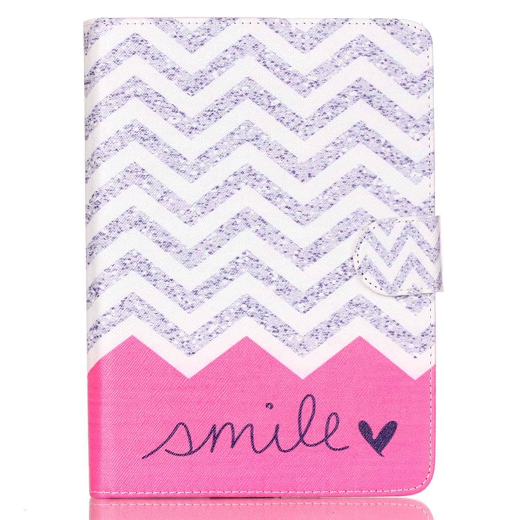 Tampa de carteira de couro universal para iPad mini 4/3/2/1, porte: 200x130mm - divisa Sorrir-2