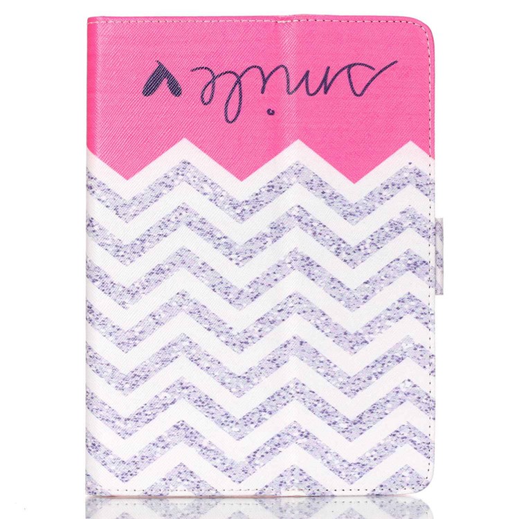 Tampa de carteira de couro universal para iPad mini 4/3/2/1, porte: 200x130mm - divisa Sorrir-3
