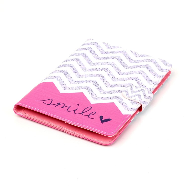 Tampa de carteira de couro universal para iPad mini 4/3/2/1, porte: 200x130mm - divisa Sorrir-5