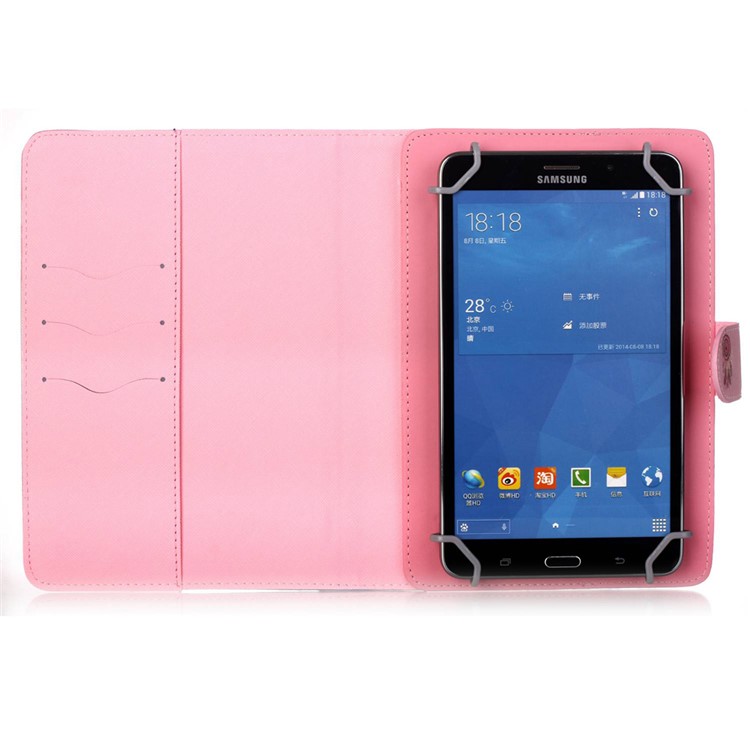 Tampa de carteira de couro universal para iPad mini 4/3/2/1, porte: 200x130mm - divisa Sorrir-6