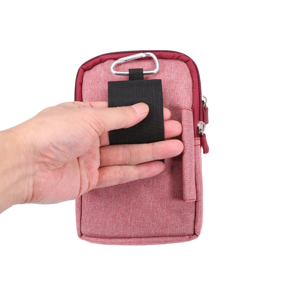 Tampa de malha de alça de gancho universal Jean Cloth para iPhone 6s Plus / Samsung Galaxy Mega 6.3 I9200 - vermelho-6