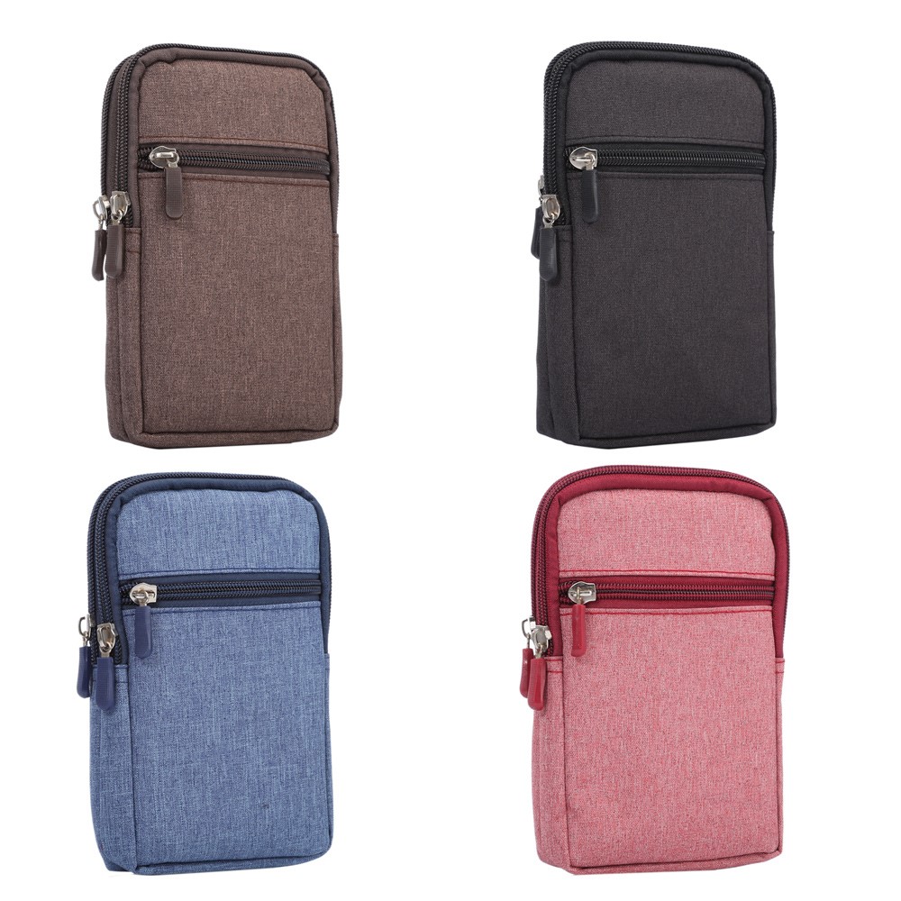 Universal Hook Loop Phone Sleeve w / Ceinture Clip pour iPhone 6s Plus / Samsung Galaxy Mega 6.3 I9200 - café-9