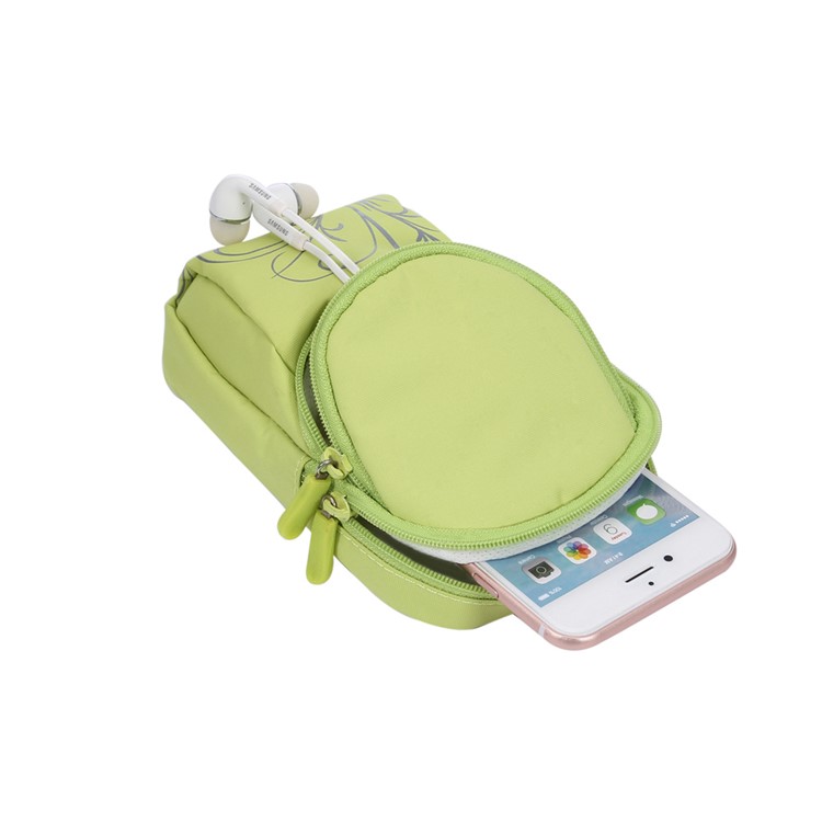 Multifunctional 2-Compartment Armband Bag for Galaxy S7/S6, Size: 15x9.5x2cm - Green-4