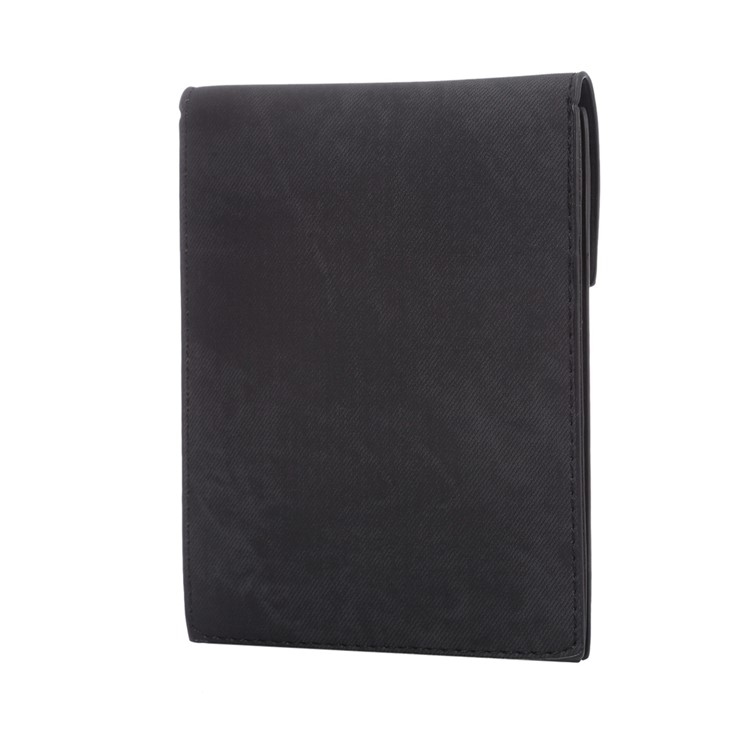 Jeans Stoff Textur Stilvolle Leder Geldbörse Messenger Bag für iPhone 6s Plus - Schwarz-4