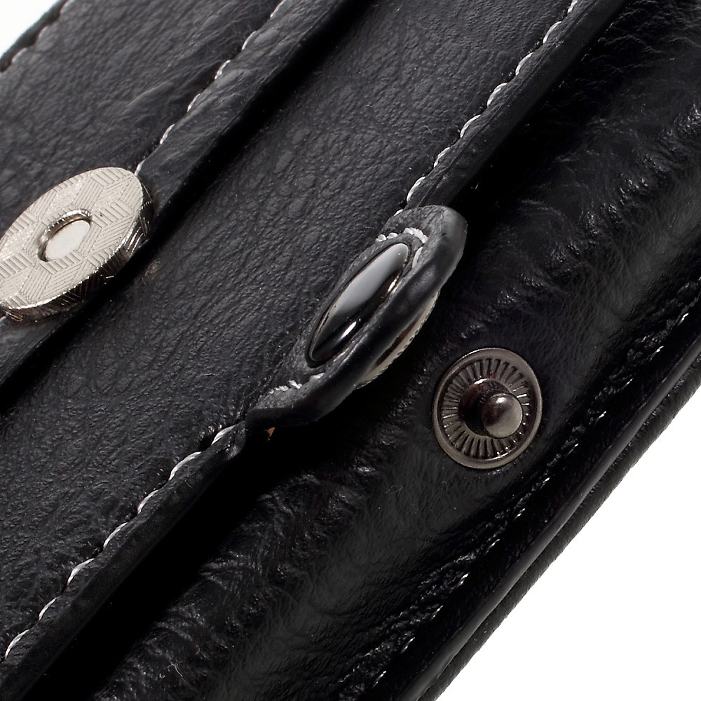 Outdoor Card Holder Leather Pouch for Galaxy S5/iPhone 6s 7, Size: 150x73x15mm - Black-9
