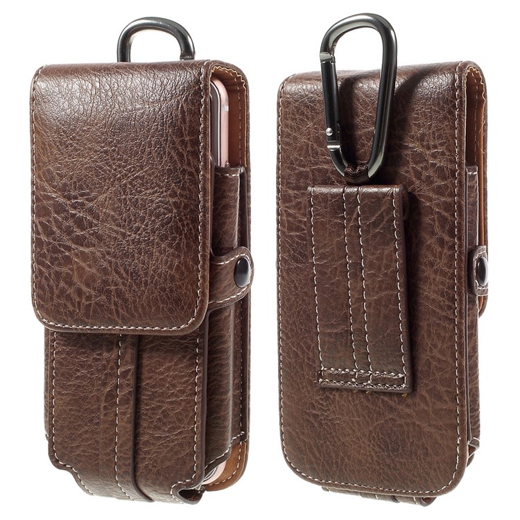 Camping al aire libre de senderismo Holder bolsa bolsa para el iPhone 7 Plus / 6s Plus, tamaño: 175x85x15mm - café-1