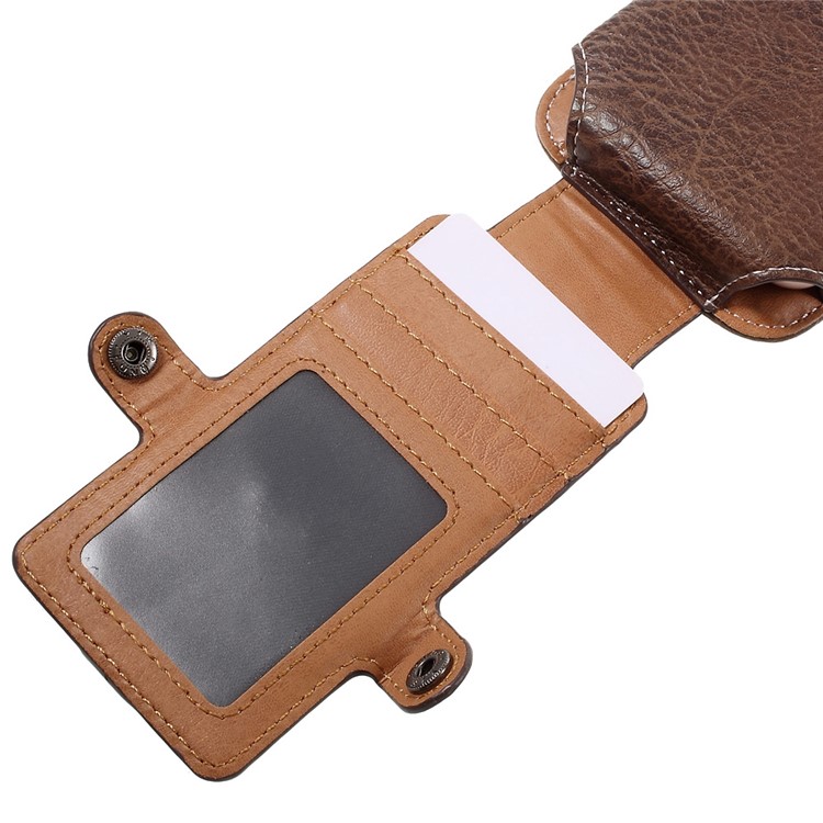 Camping al aire libre de senderismo Holder bolsa bolsa para el iPhone 7 Plus / 6s Plus, tamaño: 175x85x15mm - café-10