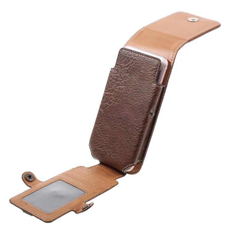 Camping al aire libre de senderismo Holder bolsa bolsa para el iPhone 7 Plus / 6s Plus, tamaño: 175x85x15mm - café-7